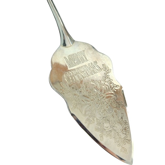 Vintage International Silver Co. Pie Serving knife "Merry Christmas" engraving - Picture 1 of 5